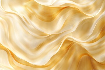 Fototapete - a digital artwork depicting flowing golden ripples
