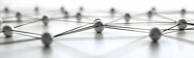 Poster - A network of interconnected nodes and lines, representing the concept of data technology