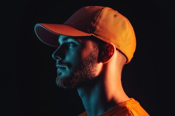 Aufkleber - A person with a beard and hat, suitable for portrait use or character depiction