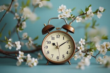 Aufkleber - A simple alarm clock placed on a flat surface