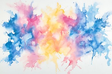 Fototapete - a vibrant watercolor painting featuring a dynamic splash of colors