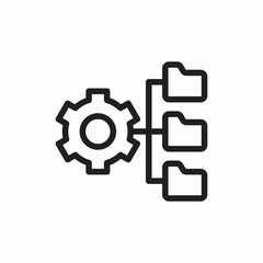 Poster - gear hierarchy work flow icon vector sign