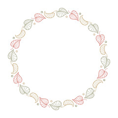 Wall Mural - A Beautiful and Elegant Leaf Wreath Design perfect for invitations and adds a lovely touch to seasonal decor