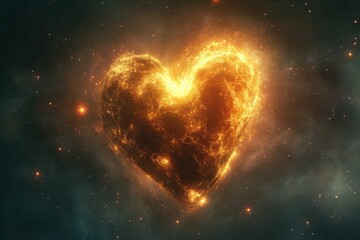 cosmic heart: eternal love shining in the universe and space, universal emotion and spirituality