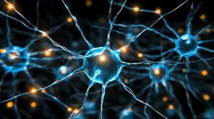 Poster - Artificial Neural Network, Interconnected Nodes, AI Processing, Multimedia Content, Technology