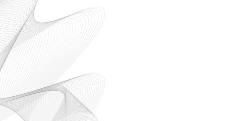 Poster - abstract wave and curved blend lines on transparent background. sound, music, volume background. des