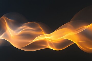 Leinwandbilder - Fluid patterns of light create an atmospheric display of waves and movement in a dark background