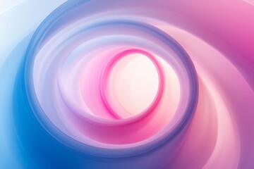 Fototapete - Colorful gradient swirl with soft pastel tones creating a mesmerizing abstract pattern