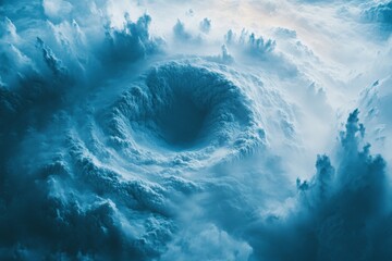 Poster - A swirling vortex of clouds captures the beauty of nature's powerful forces in the sky above