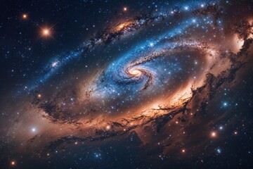 Wall Mural - galactic exploration unveiling the mysteries of stars and outer space