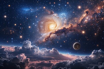 Wall Mural - stunning cosmic art and stellar phenomena showcasing the beauty of space and stars