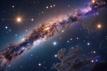 Wall Mural - celestial wonders and stunning skies discovering stars and galaxies in space exploration