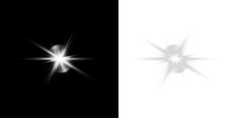 Poster - glowing festive texture featuring magical light beams, sparkling flares, and vibrant bursts. perfect