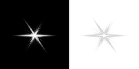Poster -  glowing lens flare with starlight sparkles, magical shine, and spiral energy. Ideal for festive events, cosmic backgrounds, night party visuals, and abstract fantasy design elements. Vector format