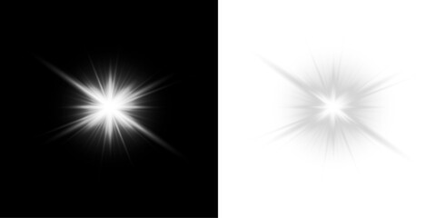 Poster - glowing festive texture featuring magical light beams, sparkling flares, and vibrant bursts. perfect