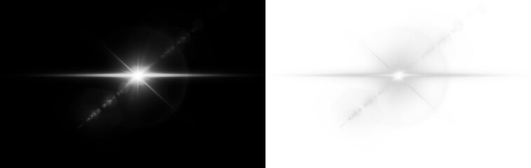 Aufkleber - glowing festive texture featuring magical light beams, sparkling flares, and vibrant bursts. Perfect for celebrations, party designs, holiday decorations, and abstract glowing effects. Vector PNG	
