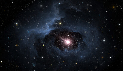Wall Mural - fantasy space nebula. giant interstellar cloud with stars
