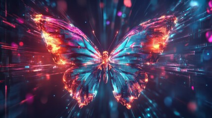 Poster - digital butterfly