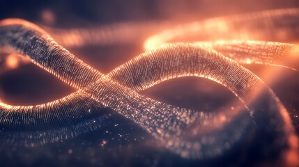 Poster - golden tendrils of light: abstract depiction of glowing tendrils intertwined, bathed in a radiant li