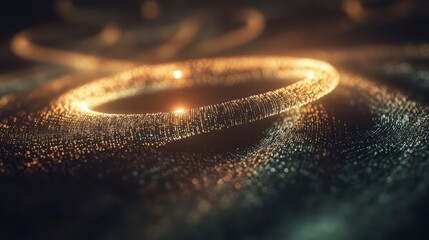 Poster - abstract glowing ring: a mesmerizing, abstract representation of a glowing ring formed from intricat