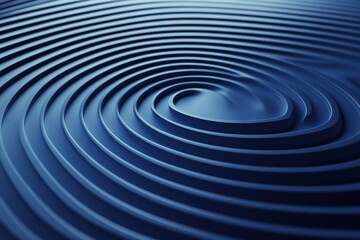 Poster - Swirling patterns of blue ripples in a smooth texture create a calming visual effect in a tranquil setting