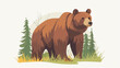 © EugeneART - Brown bear illustration. Bear. Wild animal.