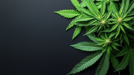 Poster - A bountiful gathering of marijuana representing the richness and diversity of cannabis leaves for herbal and artistic use