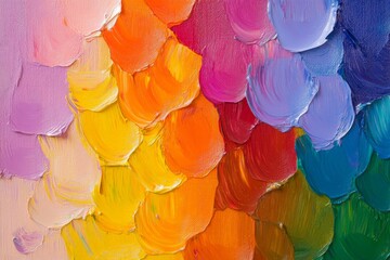 Poster - Colorful abstract painting with vibrant hues blended seamlessly, showcasing artistic expression and creativity