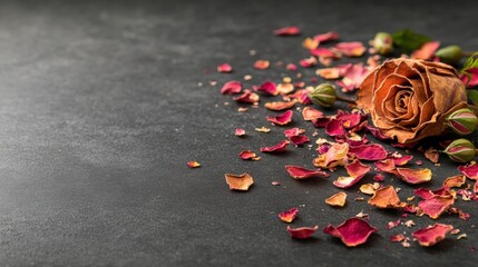 Poster - Single elegant rose displayed on a black background highlighting its captivating color and delicate petal structure