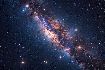 Wall Mural - Luminous Patterns of Stars Covering the Endless Abyss of Night in the Cosmic Universe