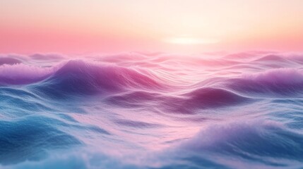 Wall Mural - the serene ocean waves under a colorful and vibrant sunset glow