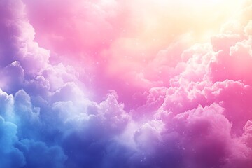 Aufkleber - Colorful clouds at sunset create a serene atmosphere over a tranquil sky in brilliant hues of purple and pink
