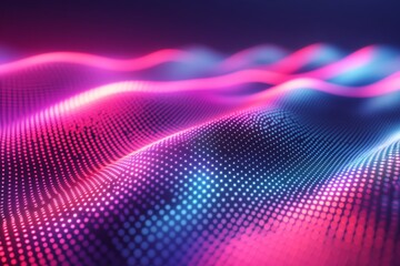 Aufkleber - Vibrant waves of color in digital art create a mesmerizing flow of light and texture