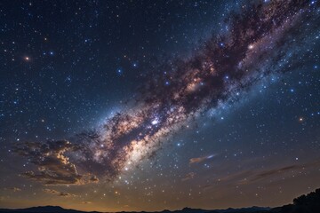 Wall Mural - glimmering night sky showcasing the mysteries of outer space and the brilliance of the universe