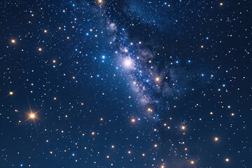 Wall Mural - bright pinpricks of light shimmering against a cobalt night sky with stellar sparkle and cosmic beau