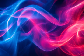 Aufkleber - Colorful flowing patterns of blue and pink light swirl together in a mesmerizing display of artistic design