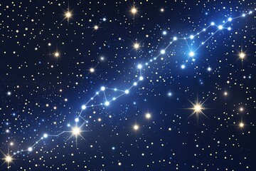 Wall Mural - glittering stars and constellations illuminating the night sky