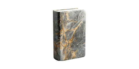 Poster - Marble Book Sculpture. Artistic Home Decor And Design Element Isolated On Transparent Background