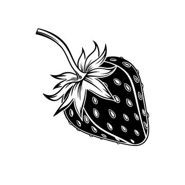 The Essence of Nature A Handcrafted Strawberry Logo for Pure Delight