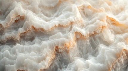 Poster - Surface of white and orange stone creating wavy pattern