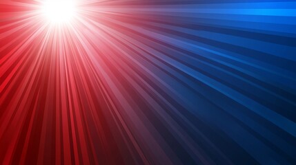 Aufkleber - Dynamic abstract background with intersecting red and blue light rays creating an energetic and futuristic visual effect. Concept of motion, energy, and digital technology in vector illustration