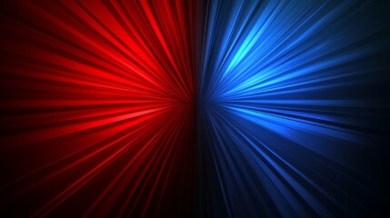 Aufkleber - Dynamic abstract background with intersecting red and blue light rays creating an energetic and futuristic visual effect. Concept of motion, energy, and digital technology in vector illustration