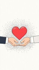 Poster - hands offering heart symbolizing love, care, and connection