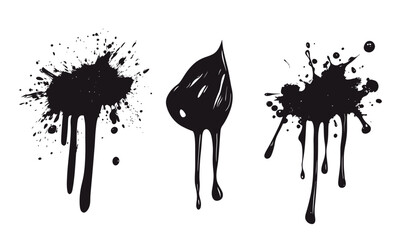 Poster - Minimalist Ink Drops and Splashes Vector Illustration for Graphic Design Projects