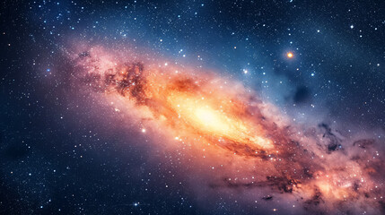 Wall Mural - milky way galaxy and starfiled on night sky background