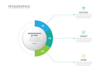 Poster - Vector infographic label design with circle infographic template design and 3-4-5-6 options or steps. Can be used for process diagram, presentations, workflow layout, banner, flow chart, info graph