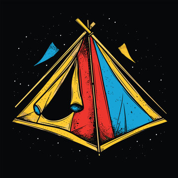 Highking and camping t-shirt design vector.