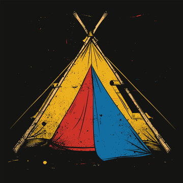 Highking and camping t-shirt design vector.