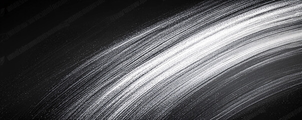 Poster - Abstract Black and White Swirling Brush Strokes Background Texture Image