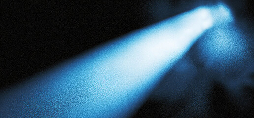 Poster - Abstract Blue Light Beam on Dark Background Glowing Ray of Hope, Energy, and Light